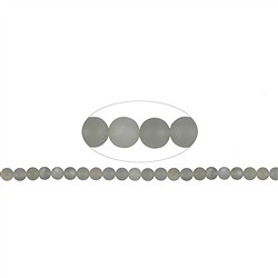 141130100711 Cuentas preciosas, Piedra de luna (gris plateado), mate, 08mm (38 cm) | Marco Schreier