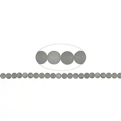 141130100711 Filo di perle, Pietra di luna (grigio argento), opaco, 08 mm (38 cm) | Marco Schreier