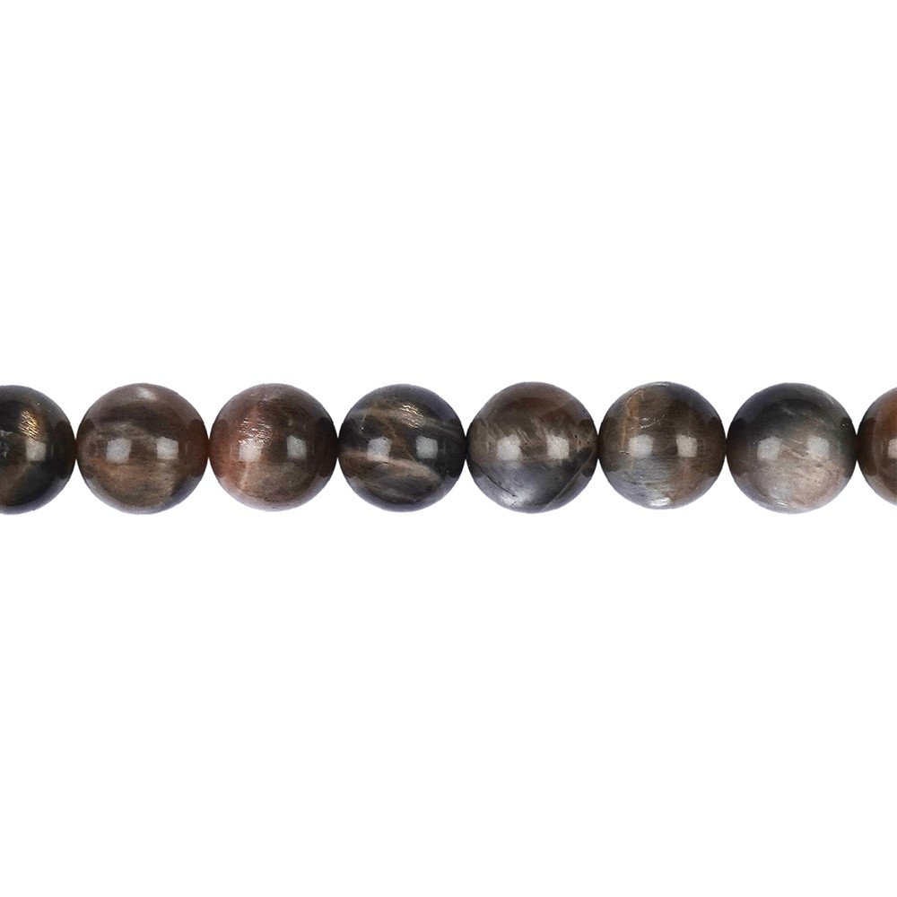 String Beads, Moonstone (dark), 10mm (38cm) | wholesaler gems & healing stones