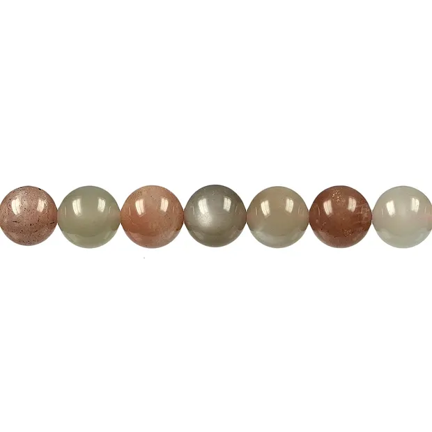 String Beads, Moonstone (multicolored) AA, 10mm | gems, healing stones & jewelry