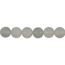 141130101011 Cuentas preciosas, Piedra de luna (gris plateado), mate, 12mm (38 cm) | Marco Schreier