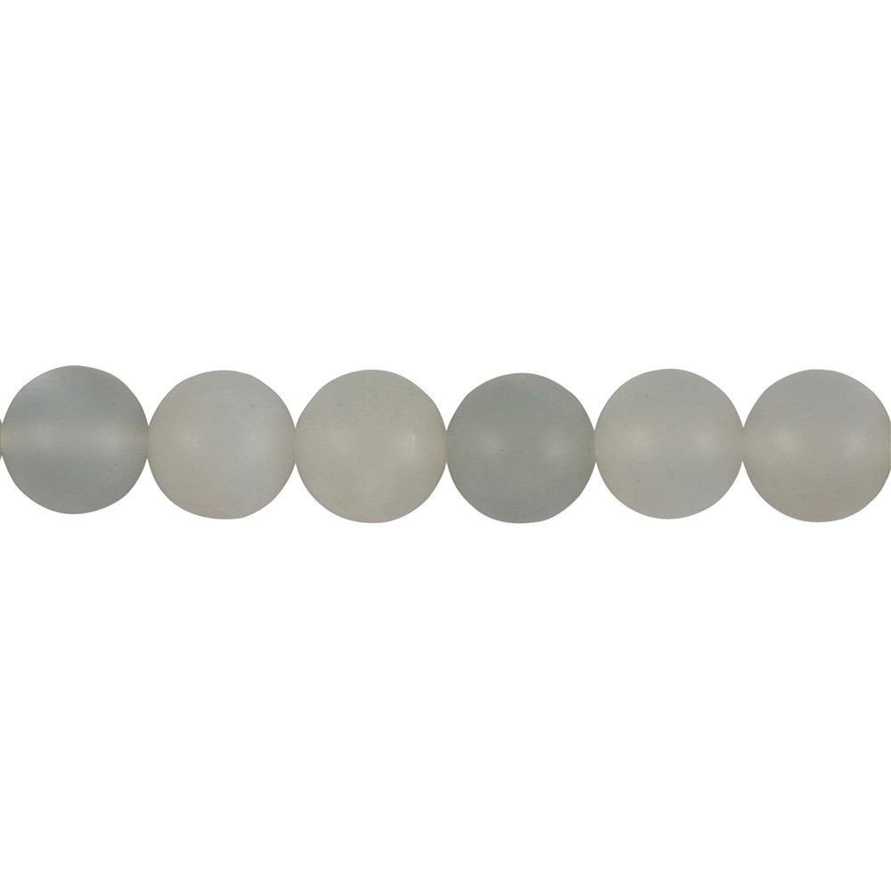 Strang Kugeln, Mondstein (silbergrau), matt, 12mm (38 cm) | Marco Schreier