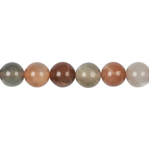 Strang Kugeln, Mondstein (bunt), 12mm | Edelsteine, Heilsteine & Schmuck-Handel