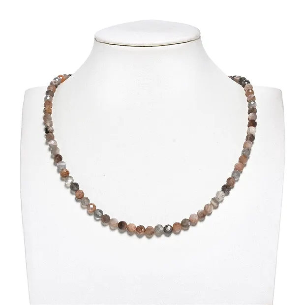 String Beads, Moonstone (multicolored), faceted, 06mm | Marco Schreier