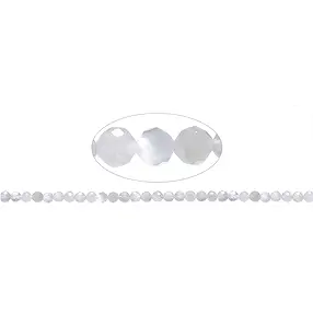 String Beads, Moonstone (white), faceted, 05mm (39cm) | Marco Schreier