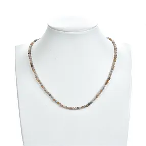 Rang de collier boules, pierre de lune (multicolore), à facettes, 03-04mm | Marco Schreier