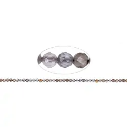 141130109828 String Beads, Moonstone (multicolored), faceted, 03-04mm | Marco Schreier