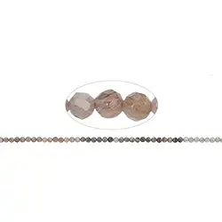 141130111228 Rang de collier boules, pierre de lune (brune/colorée), facettes, 03mm | Marco Schreier