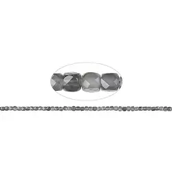 141130208421 Strand cube, Moonstone (gray), faceted, 04mm | wholesaler gems & healing stones