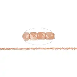 141130208425 Tira cubo, Piedra de luna (rosa), facetada, 04mm (39cm) | Marco Schreier