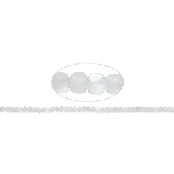 141130208426 Strand cube, Moonstone (white), faceted, 04mm | wholesaler gems & healing stones