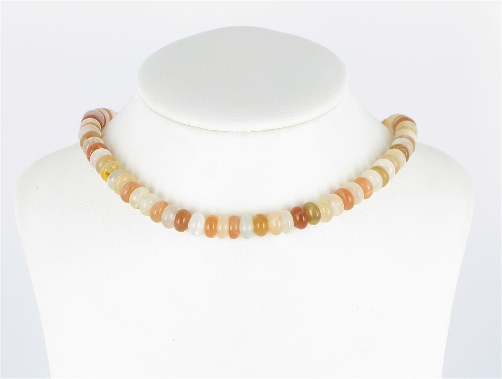 Strang Button, Mondstein (bunt), 05 x 08mm | GH Edelsteine, Heilsteine & Schmuck