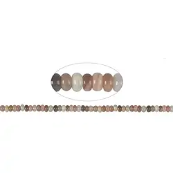 141130300320 Button strand, Moonstone (multicolored), 05 x 08mm | Marco Schreier