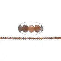 141130300727 Strang Button, Mondstein (titanbedampft), facettiert, 05 x 08mm | Marco Schreier
