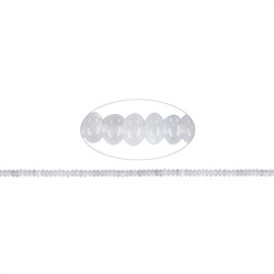 141130308421 Collar de botones, Piedra de luna (gris plateado), 03 x 05mm | Marco Schreier