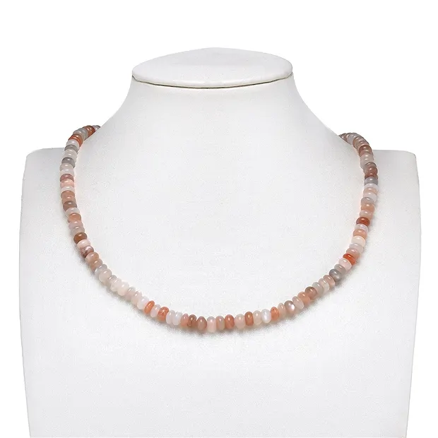 Button strand, Moonstone (multicolored), 04 x 06mm | Marco Schreier