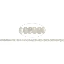 141130323026 Strang Button, Mondstein (weiß), 04 x 06mm | GH Edelsteine, Heilsteine & Schmuck