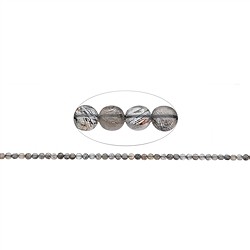 141130324024 Strand slice/coin, Moonstone (dark), faceted, 04mm | Marco Schreier