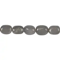 141130601021 Filo di pepite, Pietra di luna (grigio scuro), 15-16 x 10-12 mm | Marco Schreier