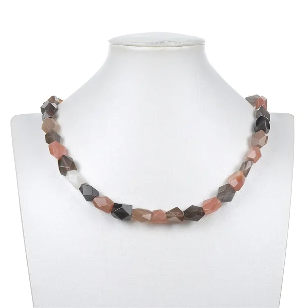 Strang Nuggets, Mondstein (bunt), facettiert, 14 x 10mm | Marco Schreier