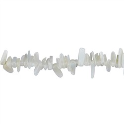 141130609826 Strand of nuggets "Tooth", Moonstone (white), 03-05 x 10-20mm | Marco Schreier