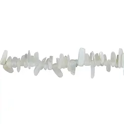 141130609826 Strand of nuggets "Tooth", Moonstone (white), 03-05 x 10-20mm | Marco Schreier