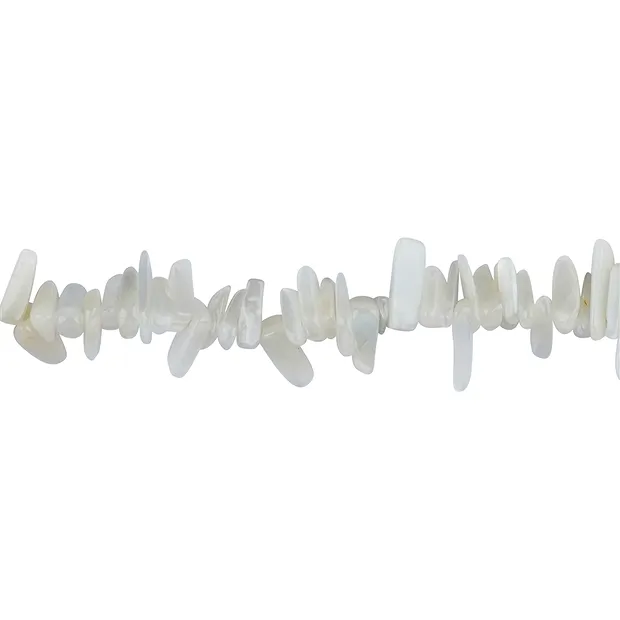 Rang de colliers Nuggets "dent", pierre de lune (blanche), 03-05 x 10-20mm | Marco Schreier