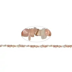 141130619320 Rang de colliers éclats, pierre de lune (multicolore), 01-03 x 03-08mm (88cm) | Marco Schreier