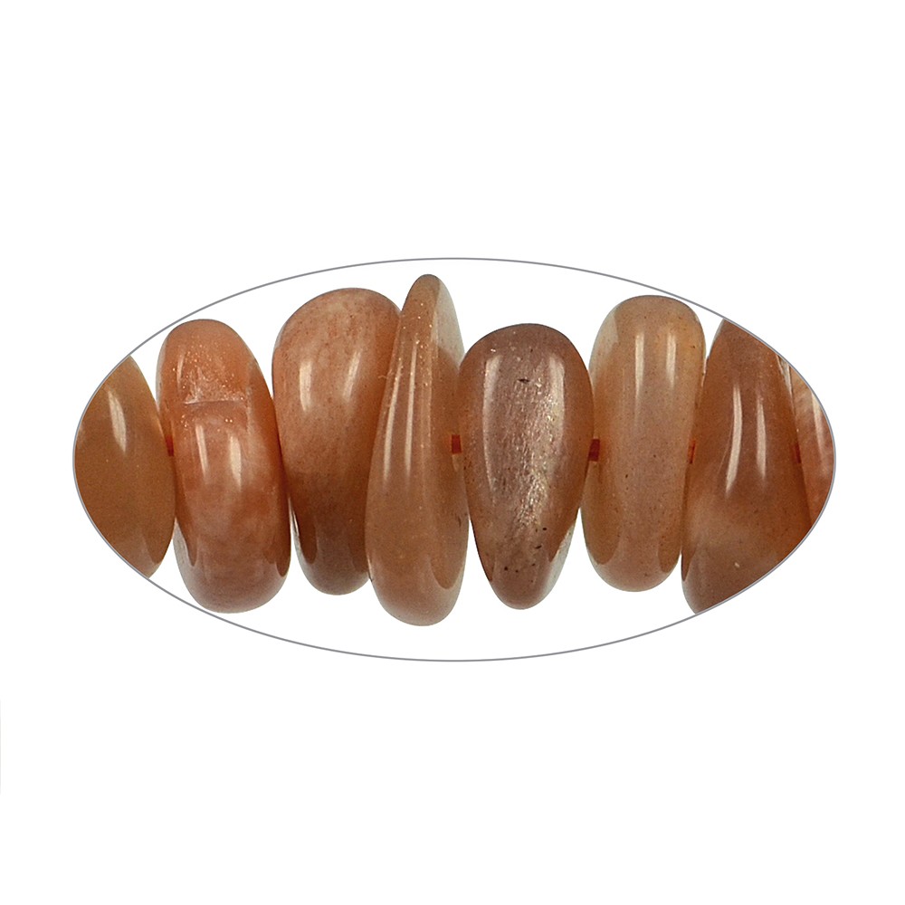 Filo di schegge, Pietra di luna (arancione), 03-04 x 08-12mm | Marco Schreier