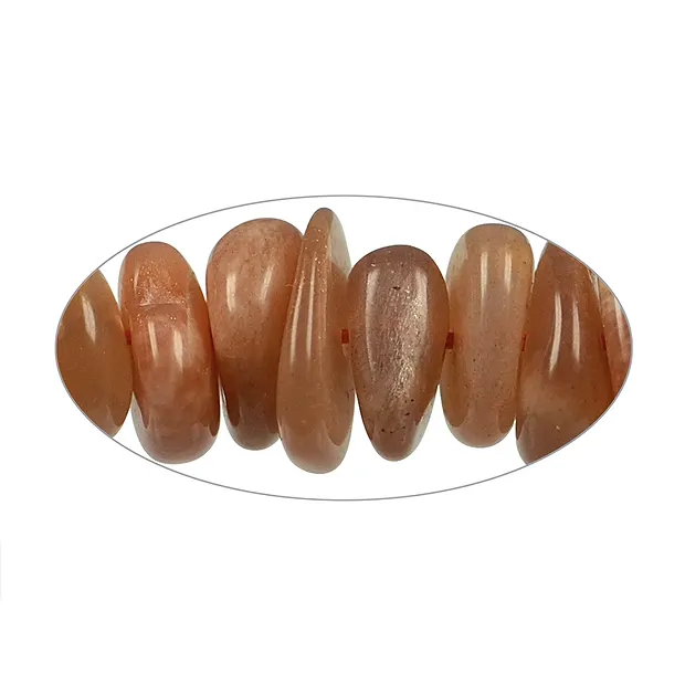 Rangs de colliers, pierre de lune (orange), 03-04 x 08-12mm | Marco Schreier