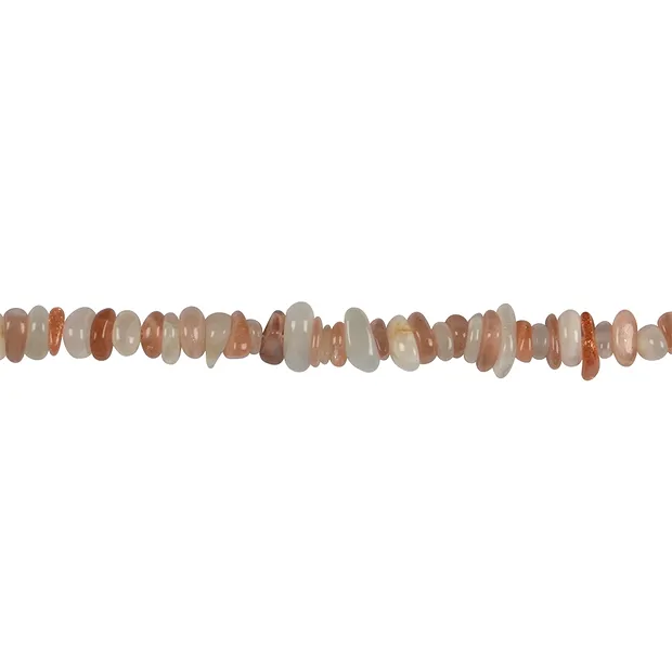 Strand of slivers, Moonstone (multicolored), 02-04 x 05-10mm (38cm) | Marco Schreier
