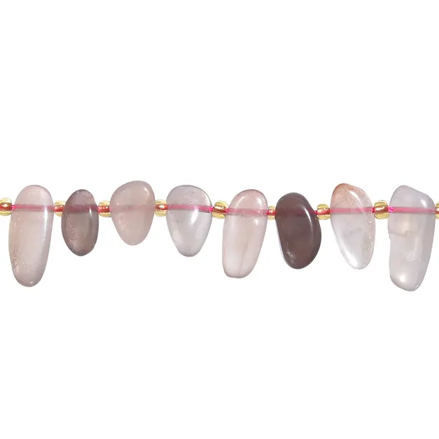 Strand of nuggets "Tooth", Moonstone, 04-08 x 10-20mm (39cm) | Marco Schreier