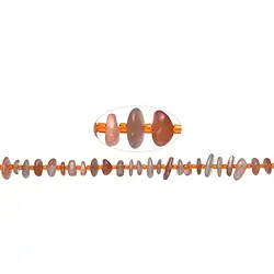 141130630529 Strand of nuggets flat, Moonstone (orange), 2.5-4.0 x 8 -12mm (38cm) | Marco Schreier