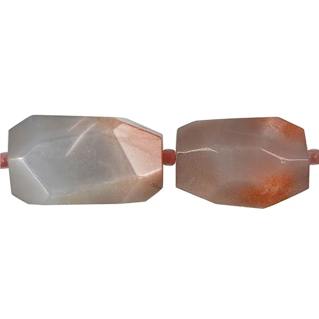 Strand of nuggets, Moonstone, faceted, 22-30 x 14-16mm | Marco Schreier