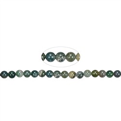 141140100520 String Beads, Moss Agate, 06mm | minerals trade - gems, healing stones &amp; jewelry