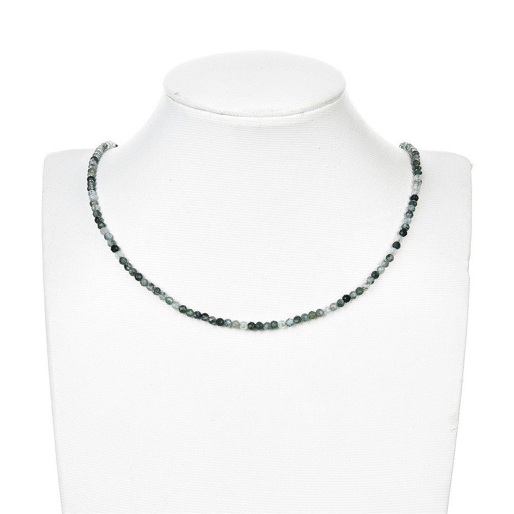 Cuentas de piedras preciosas, Ágata musgo, facetada, 03mm | Marco Schreier