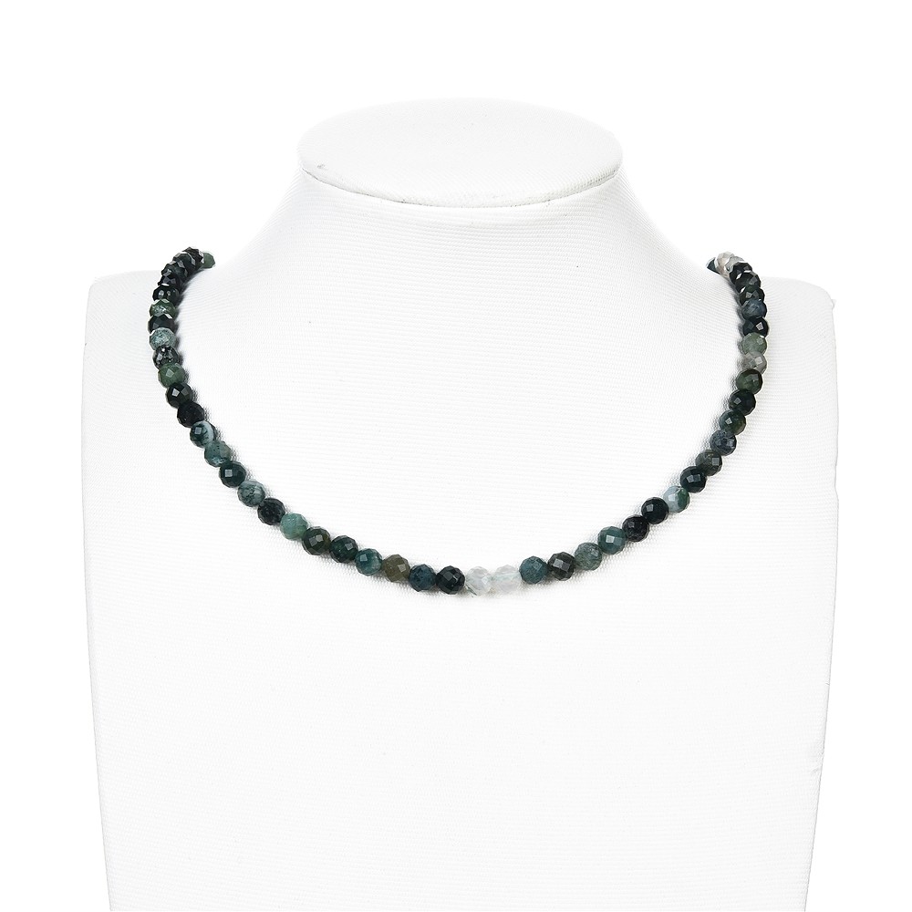 Strang Kugeln, Moosachat, facettiert, 06mm | GH Edelsteine, Heilsteine & Schmuck