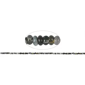 Rang de colliers Boutons, Agate mousse, 02-03 x 05mm | Marco Schreier