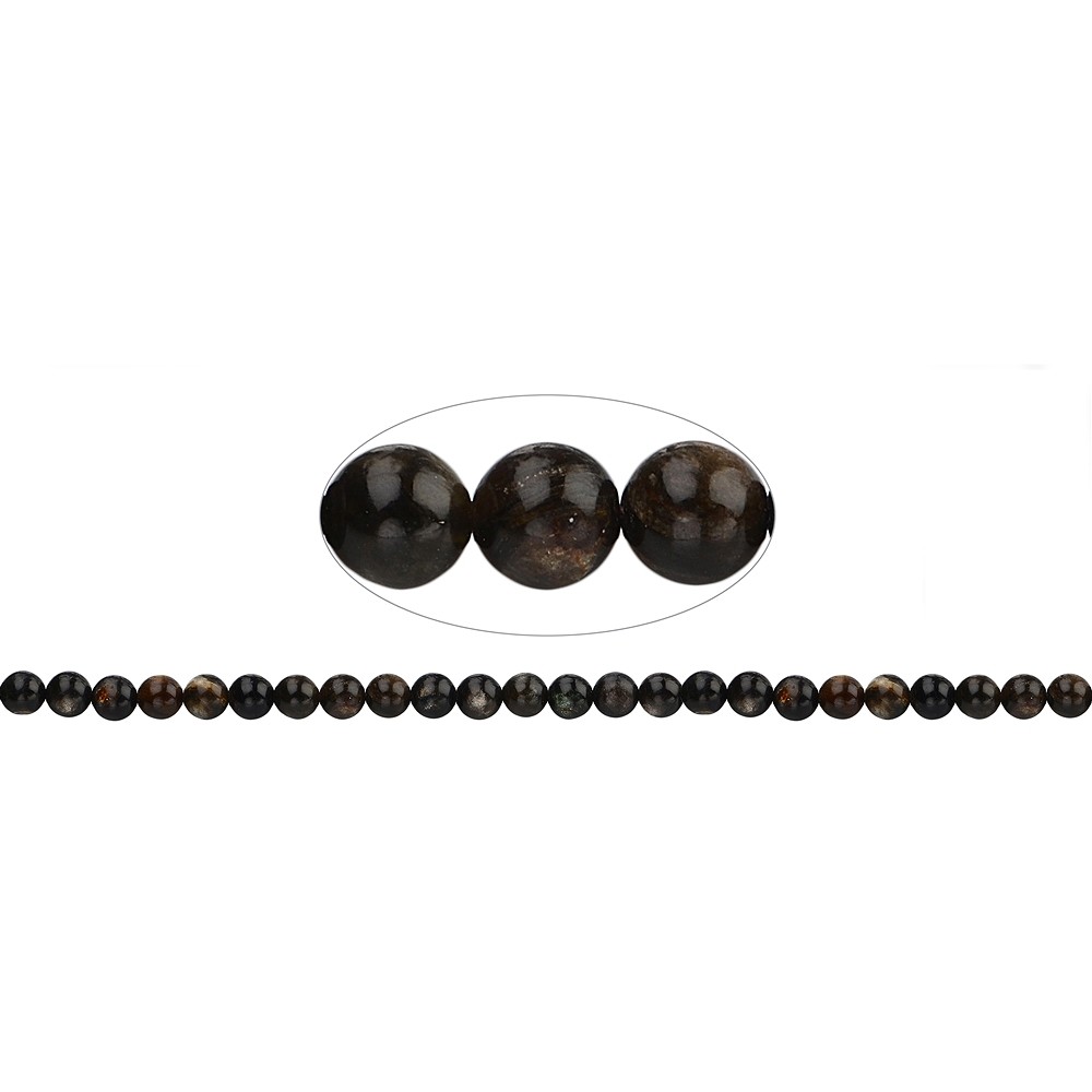 String Beads, Muscovite mica (stab.), 08mm | wholesaler gems & healing stones