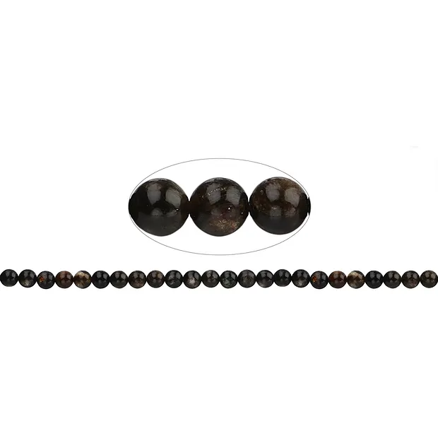 Strang Kugeln, Muskovit-Glimmer (stab.), 08mm | Edelsteine, Heilsteine & Schmuck