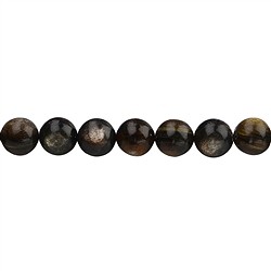 141150100920 Strang Kugeln, Muskovit-Glimmer (stab.), 10mm | Edelsteine, Heilsteine & Schmuck