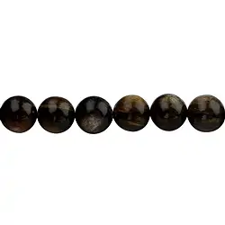 141150101020 Strang Kugeln, Muskovit-Glimmer (stab.), 12mm | Edelsteine, Heilsteine & Schmuck
