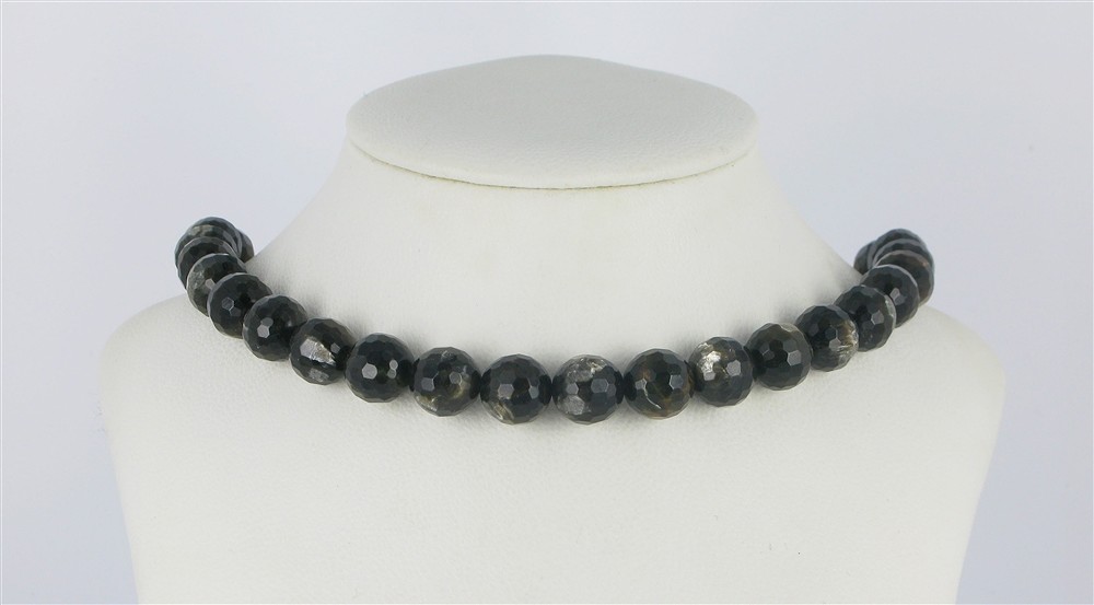 String Beads, Muscovite mica (stab.), faceted, 12mm | Marco Schreier