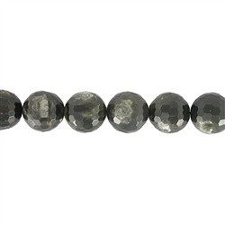 141150103120 perline a filo, Muscovite mica (stab.), sfaccettate, 12 mm | Marco Schreier