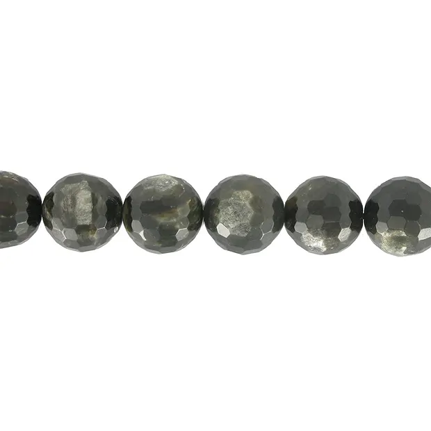 perline a filo, Muscovite mica (stab.), sfaccettate, 12 mm | Marco Schreier