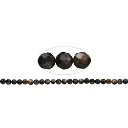 141150106320 Strang Kugeln, Muskovit-Glimmer (stab.), facettiert, 08mm | Marco Schreier