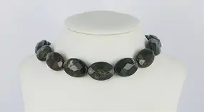 Strang Linse, Muskovit-Glimmer, facettiert, 25 x 18mm | Marco Schreier