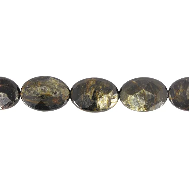 Strang Linse, Muskovit-Glimmer, facettiert, 25 x 18mm | Marco Schreier