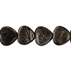 141151104520 Heart strand, Muscovite mica (stab.), 16 x 16mm | gems, healing stones & jewelry