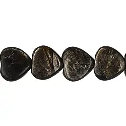 141151104520 Heart strand, Muscovite mica (stab.), 16 x 16mm | gems, healing stones & jewelry